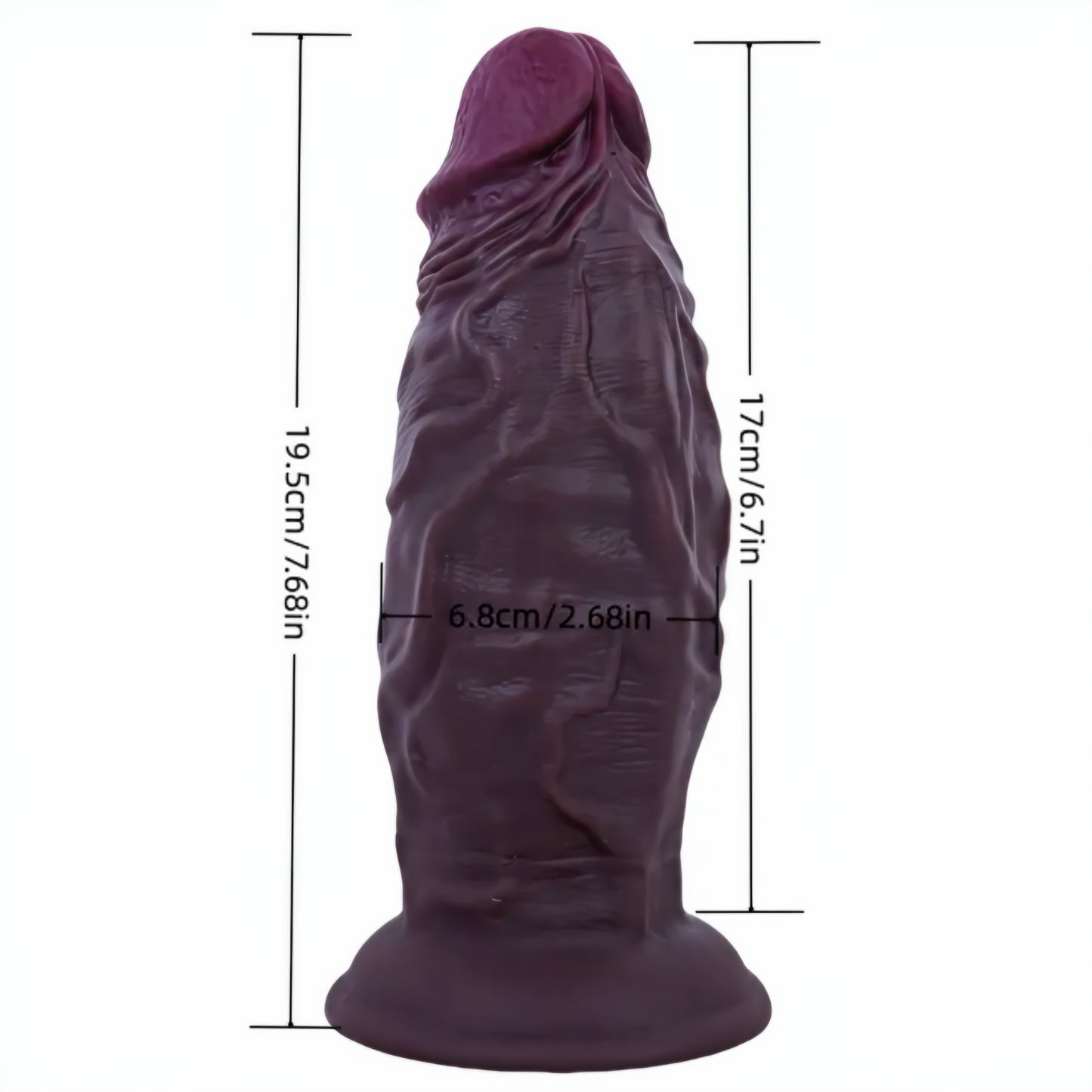 Fat Dark Brown Realistic Dildo