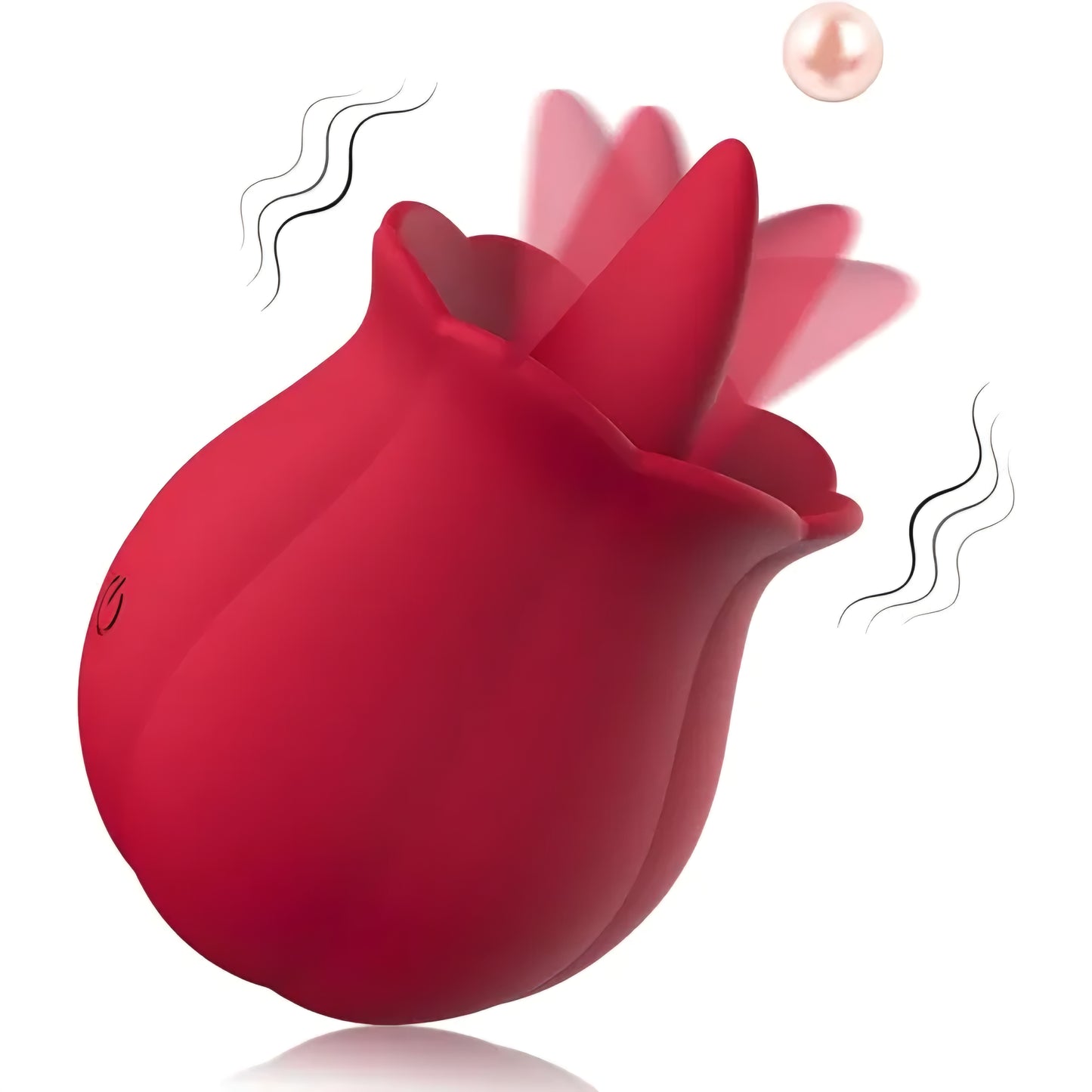 Red Silicone Rose Tongue Licking Vibrator