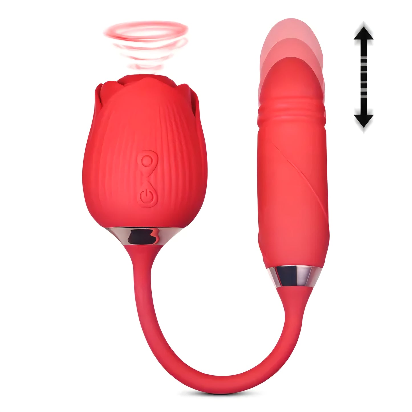 Clitoral Sucking Rose with Thrusting Vibrator