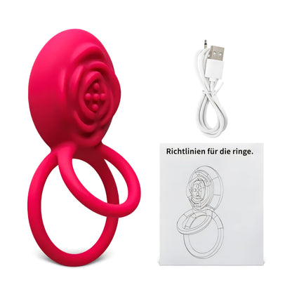 Magenta Silicone Vibrating Cock Ring