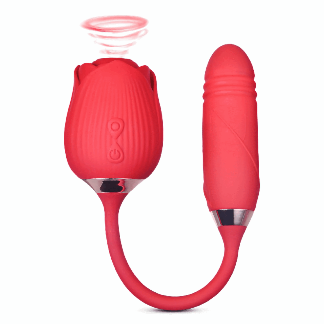 Clitoral Sucking Rose with Thrusting Vibrator